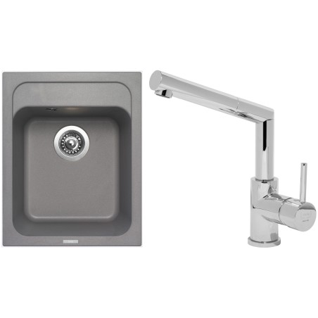 Set Sinks (dřez Classic 400 Titanium 72 + baterie Mix 350 P Chrom - lesklý)