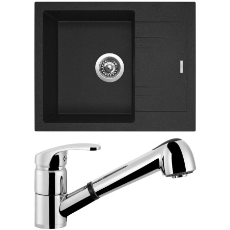 Set Sinks (dřez Linea 600 Granblack 30 + baterie Legenda S Chrom - lesklý)