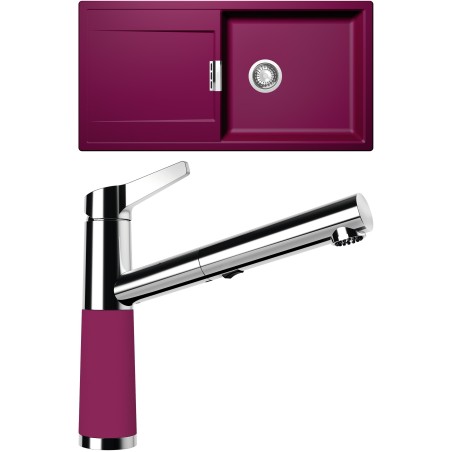 Set Schock S9-5 (dřez Mono D-100L Berry + baterie SC-510.120 Berry)