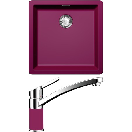 Set Schock S12-3 (dřez Greenwich N-100 Berry + baterie SC-90 Berry)